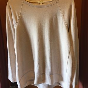 JCrew mixed material top